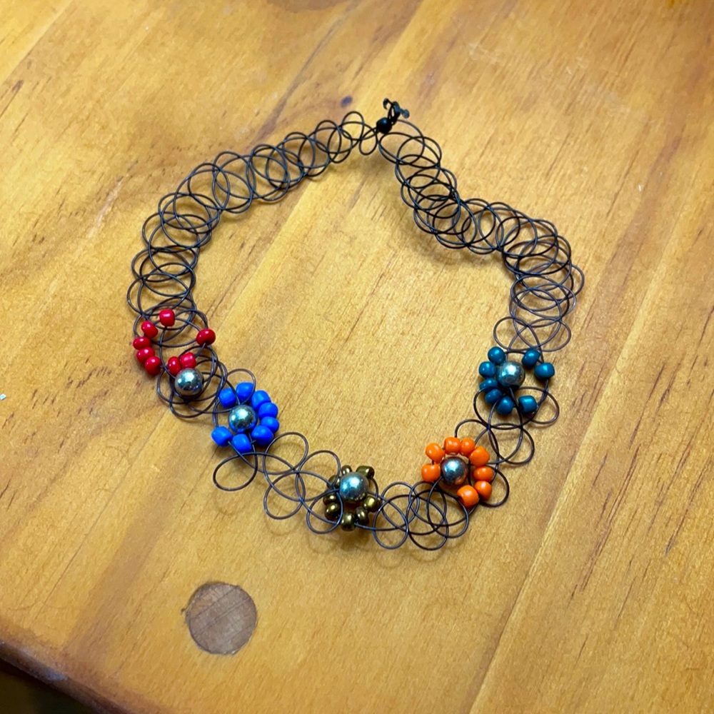 Floral Black Tattoo Choker